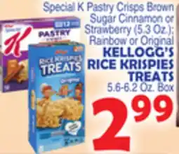 Bravo Supermarkets KELLOGG'S RICE KRISPIES TREATS offer