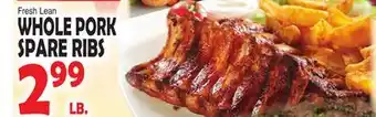 Bravo Supermarkets WHOLE PORK SPARE RIBS offer