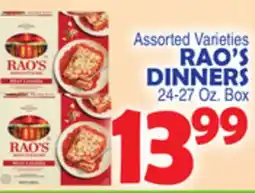 Bravo Supermarkets RAO'S DINNERS offer