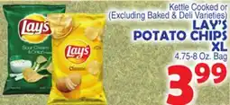 Bravo Supermarkets LAY'S POTATO CHIPS XL offer