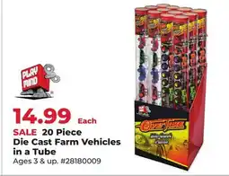 Runnings 20 Piece Die Cast Farm Vehicles in a Tube offer