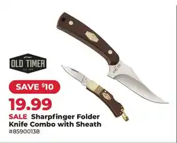 Runnings Sharpfinger Folder Knife Combo with Sheath offer