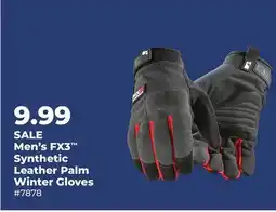 Runnings Men's FX3 Synthetic Leather Palm Winter Gloves offer
