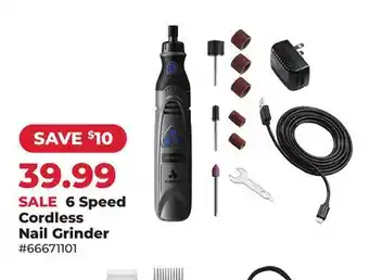 Runnings 6 Speed Cordless Nail Grinder offer