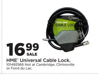 Fleet Farm HME Universal Cable Lock offer