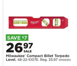 Fleet Farm Milwaukee Compact Billet Torpedo Level offer