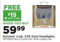 Fleet Farm Sylvania 2-pk. ZXE Gold Headlights offer