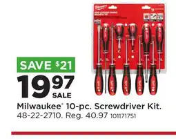Fleet Farm Milwaukee 10-pc. Screwdriver Kit offer