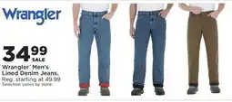 Fleet Farm Wrangler Men's Lined Denim Jeans offer