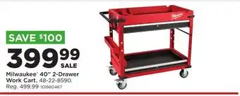 Fleet Farm Milwaukee 40 2-Drawer Work Cart offer