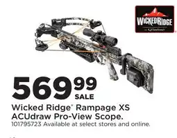 Fleet Farm Wicked Ridge Rampage XS ACUdraw Pro-View Scope offer