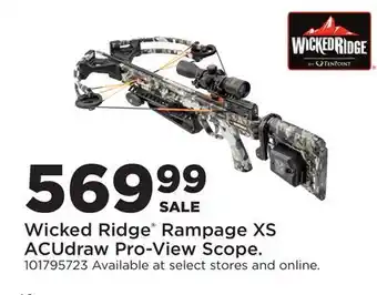 Fleet Farm Wicked Ridge Rampage XS ACUdraw Pro-View Scope offer