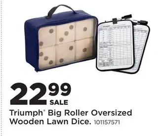 Fleet Farm Triumph Big Roller Oversized Wooden Lawn Dice offer