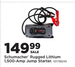 Fleet Farm Schumacher Rugged Lithium 1, 500-Amp Jump Starter offer