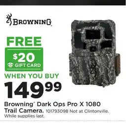 Fleet Farm Browning Dark Ops Pro X 1080 Trail Camera offer
