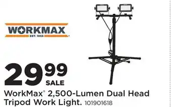 Fleet Farm WorkMax 2,500-Lumen Dual Head Tripod Work Light offer