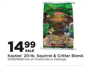 Fleet Farm Kaytee 20-lb. Squirrel & Critter Blend offer