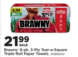 Fleet Farm Brawny 8-pk. 3-Ply Tear-a-Square Triple Roll Paper Towels offer