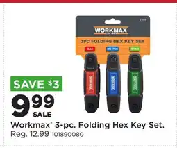 Fleet Farm Workmax 3-pc. Folding Hex Key Set offer