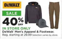 Fleet Farm DeWalt Men's Apparel & Footwear offer