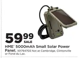 Fleet Farm HME 5000mAh Small Solar Power Panel offer