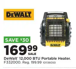 Fleet Farm DeWalt 12, 000 BTU Portable Heater offer
