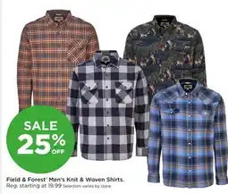 Fleet Farm Field & Forest Men's Knit & Woven Shirts offer