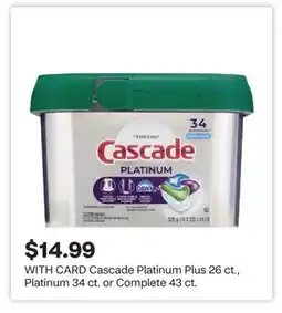 CVS Cascade Platinum Plus 26 ct., Platinum 34 ct. or Complete 43 ct offer