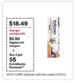 CVS Voltaren arthritis cream 3.53 oz offer