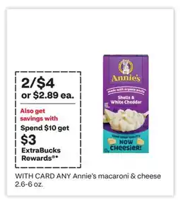 CVS ANY Annie's macaroni & cheese offer