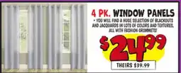 Ollie's 4 PK. WINDOW PANELS offer