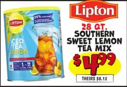 Ollie's LIPTON SOUTHERN SWEET LEMON TEA MIX offer