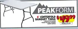Ollie's PEAKFORM CENTERFOLD BANQUET TABLE offer