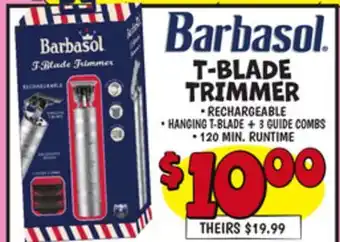 Ollie's BARBASOL T-BLADE TRIMMER offer