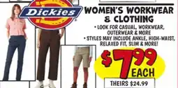 Ollie's Dickies Women's Workwear & Clothing offer