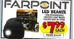 Ollie's FARPOINT LED BEANIE offer