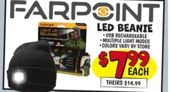 Ollie's FARPOINT LED BEANIE offer