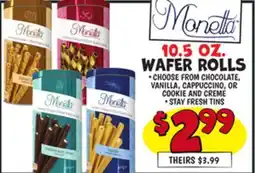 Ollie's MONETTA WAFER ROLLS offer