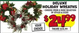 Ollie's DELUXE HOLIDAY WREATHS offer