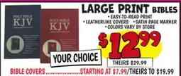 Ollie's LARGE PRINT BIBLES offer