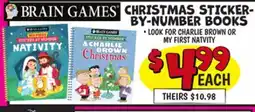 Ollie's BRAIN GAMES CHRISTMAS STICKER- BY-NUMBER BOOKS offer