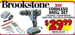 Ollie's BROOKSTONE CORDLESS DRILL SET offer