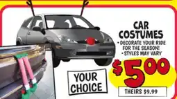 Ollie's CAR COSTUMES offer