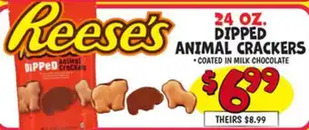 Ollie's Reeses 24 OZ. DIPPED ANIMAL CRACKERS offer