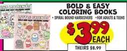 Ollie's BOLD & EASY COLORING BOOKS offer