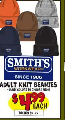 Ollie's SMITH'S WORKWEAR ADULT KNIT BEANIES offer