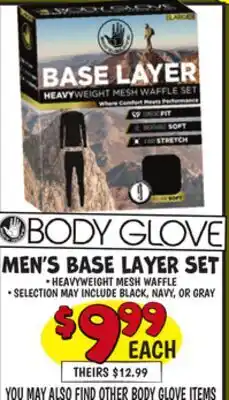 Ollie's BODY GLOVE MEN'S BASE LAYER SET offer