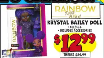 Ollie's RAINBOW KRYSTAL BAILEY DOLL offer