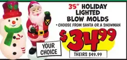 Ollie's 35 Holiday Lighted Blow Molds offer