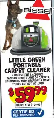 Ollie's BISSELL LITTLE GREEN PORTABLE CARPET CLEANER offer